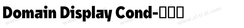 Domain Display Cond字体转换 Domain Display Cond字体转换